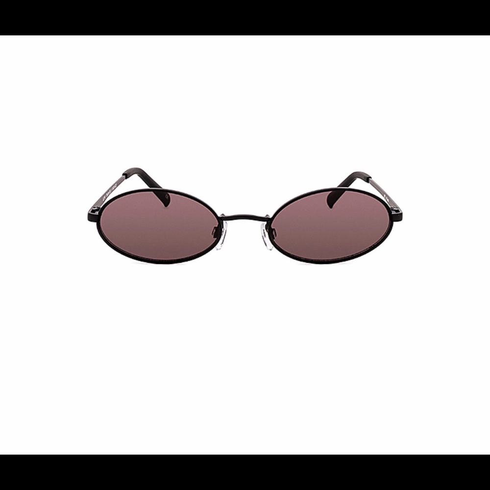 Le Specs Love Train Black oval sunglasses